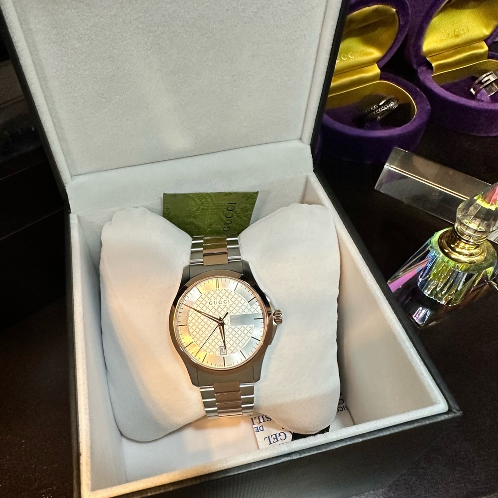 Gucci G-Timeless Quartz Silver Dial Stainless Steel Watch - Picture 3 of 7
